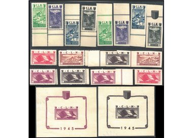AOSTA 1944 Soggetti vari 16v + 2 BF MNH** ©