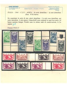 AOSTA 1944 Soggetti vari 16v + 2 BF MNH** ©