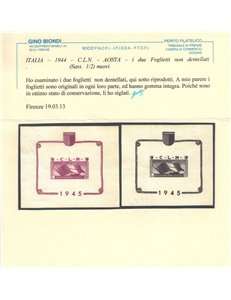 AOSTA 1944 Soggetti vari 16v + 2 BF MNH** ©