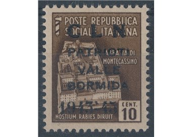 VALLE BORMIDA 1945 10c bruno non emesso MNH** ©
