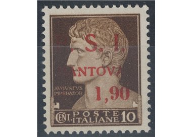MANTUA 1945 10c + 1.90 brown not issued MNH** ©