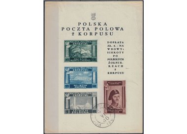CORPO POLACCO 1946 Vittorie polacche in Italia (carta bianca) BF MNG ©