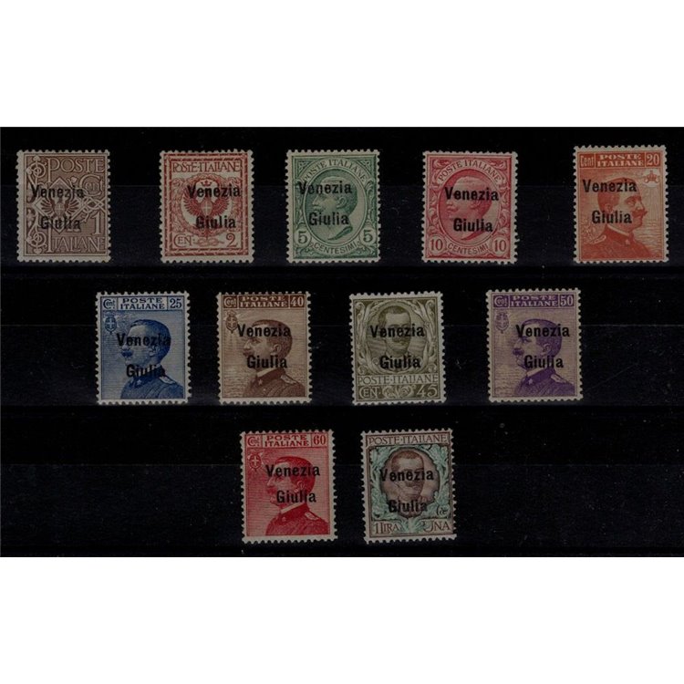 VENEZIA GIULIA 1918 Serie ordinaria 11v MNH** © (Lusso)