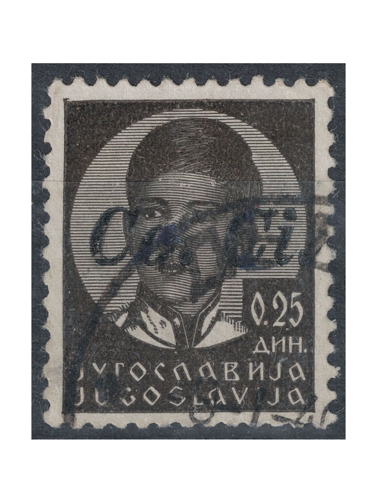 LJUBLJANA 1941 25 p. black hand overprint us ©