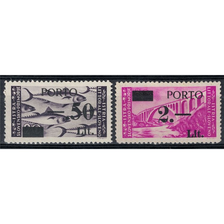 ISTRIA - SLOVENIAN COAST 1946 Postage due various characters 2v MNH**