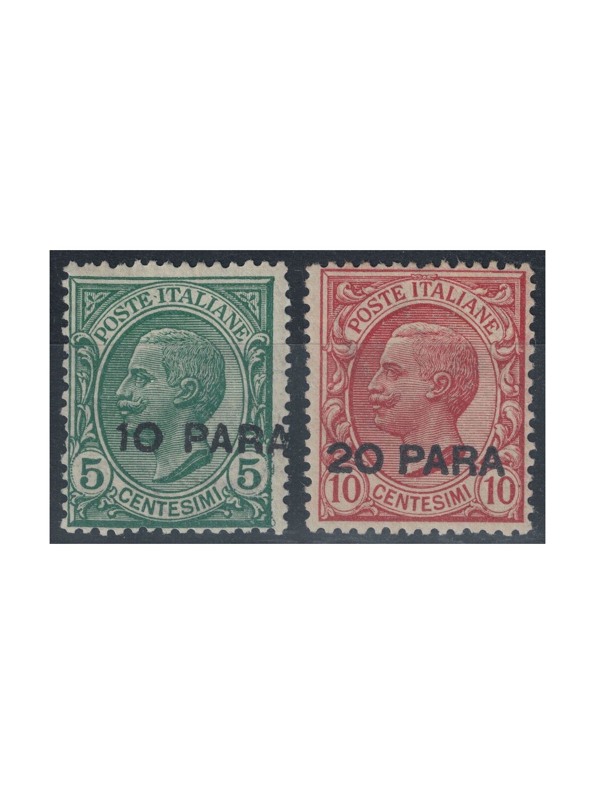 LEVANT (CONSTANTINOPLE) 1908 1st local issue 2v MH* ©