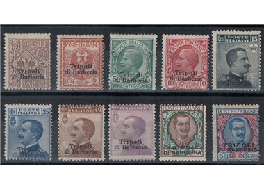 LEVANTE (TRIPOLI DI BARBERIA) 1909 Ordinary series 10v MH*