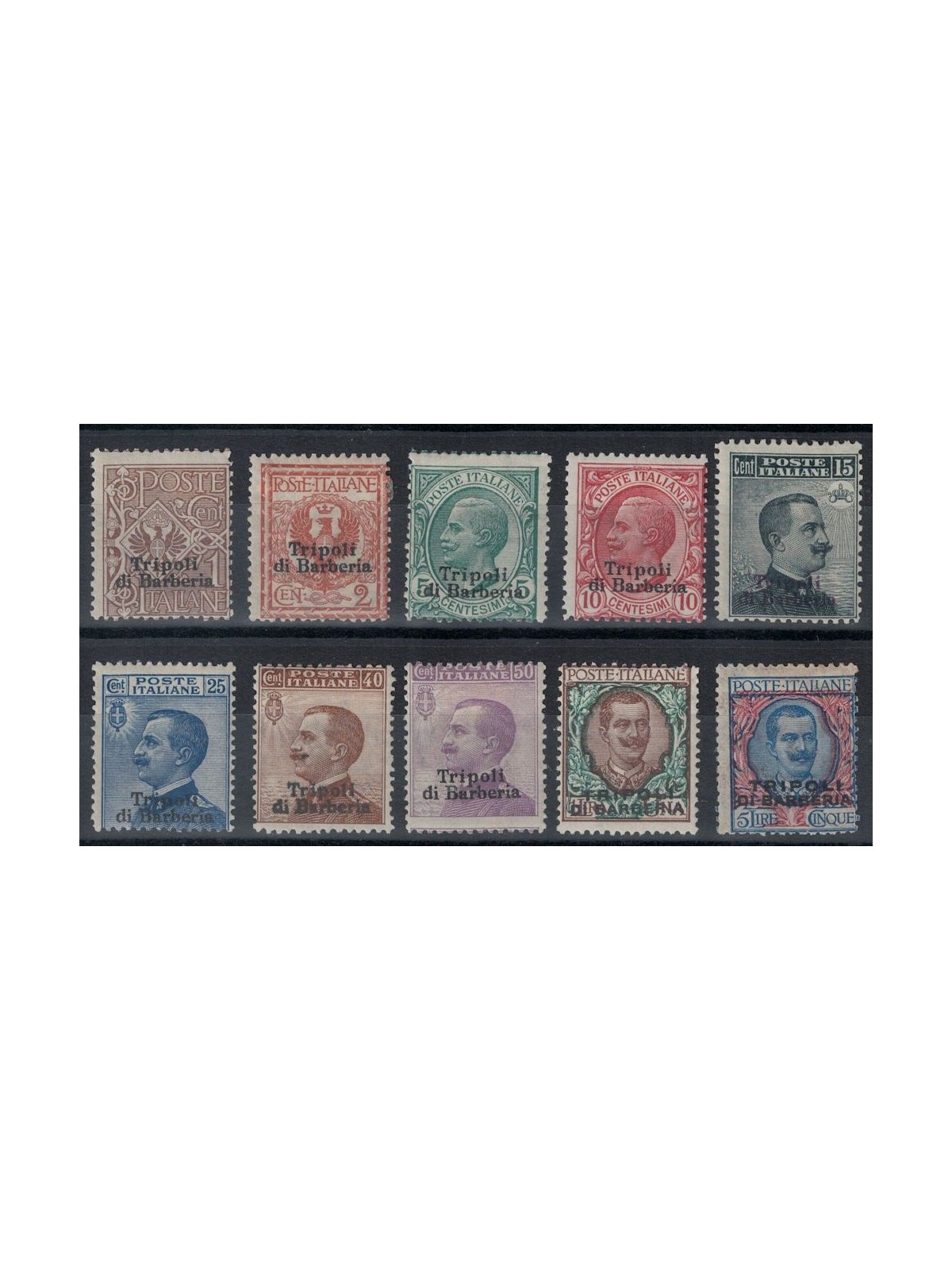 LEVANTE (TRIPOLI DI BARBERIA) 1909 Serie ordinaria 10v MH*