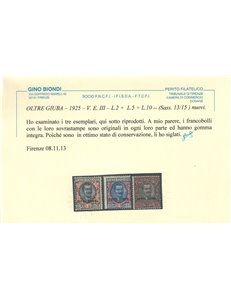 COLONIE OLTRE GIUBA 1925 Serie ordinaria 15v MNH** ©