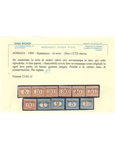 SOMALIA ITALIANA 1909 Segnatasse 11v MNH**