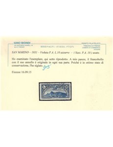 SAN MARINO 1931 Vedute (posta aerea) 10v us ©