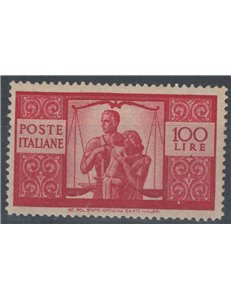 ITALY 1945-46 £100 Democratic MNH** ©