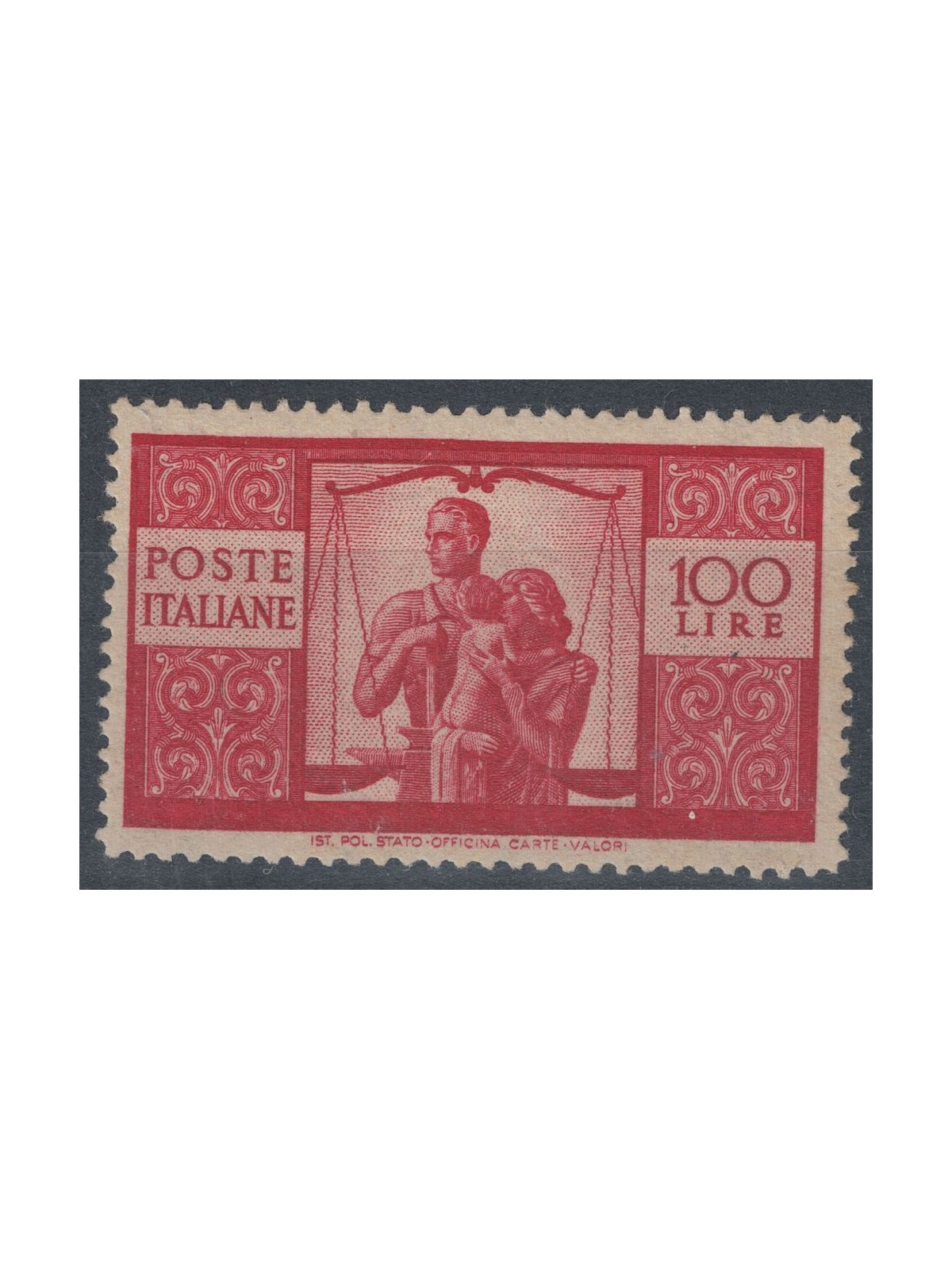 ITALY 1945-46 £100 Democratic MNH** ©
