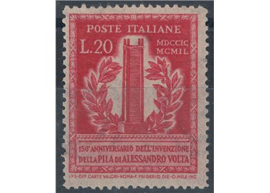ITALIA 1949 Varietà £ 20 Volta dent. 14½ x 14½ MNH** ©
