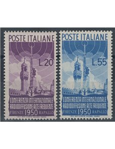 ITALIA 1950 Radiodiffusione 2v MNH** ©