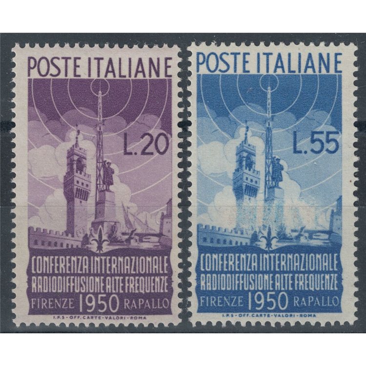 ITALIA 1950 Radiodiffusione 2v MNH** ©