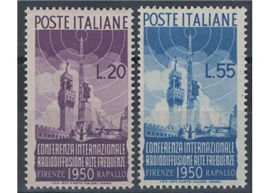 ITALIA 1950 Radiodiffusione 2v MNH** ©
