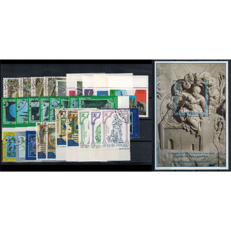 VATICANO 1995 Annata completa 30v + 1 BF us