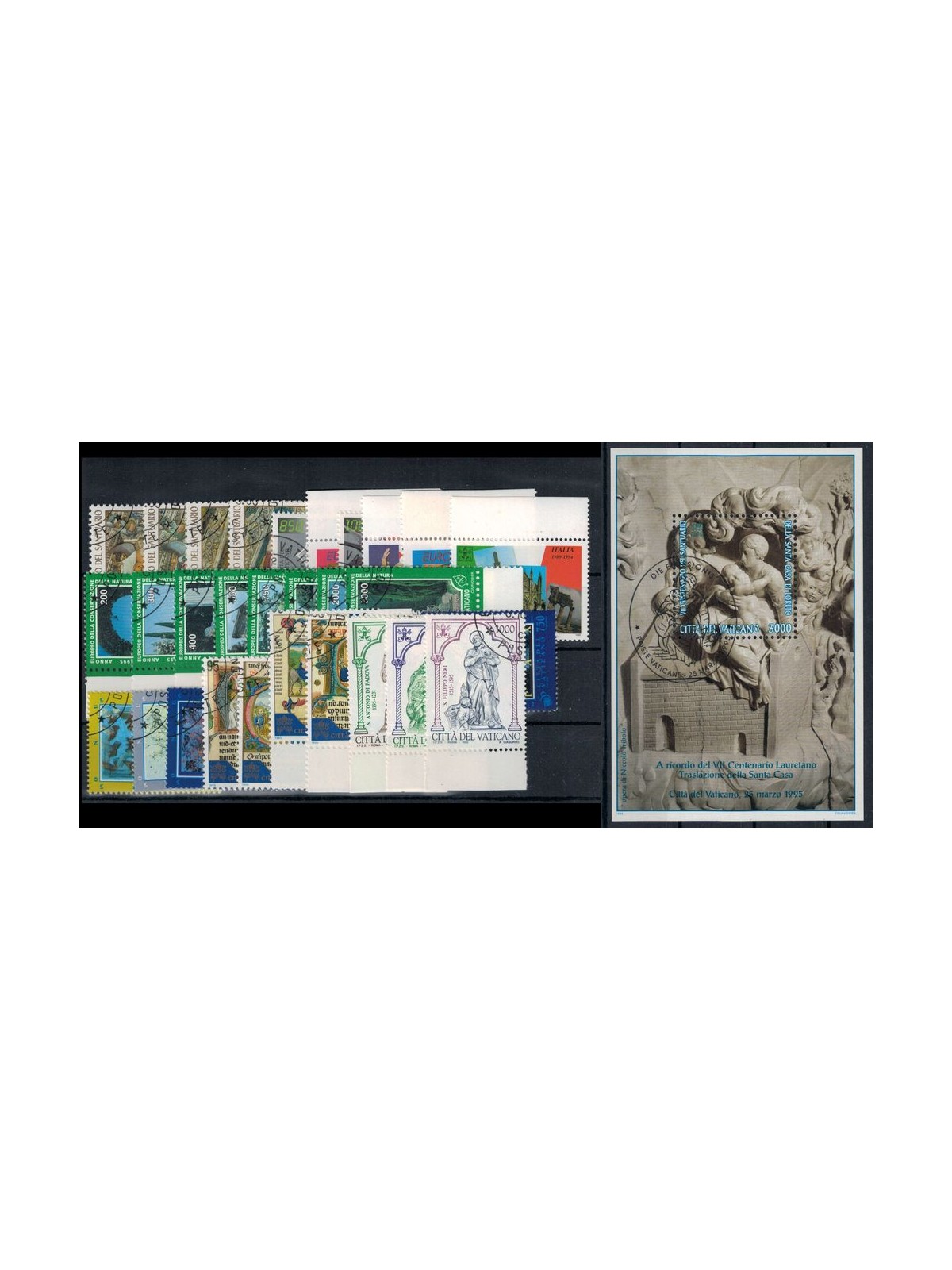 VATICAN 1995 Complete Year 30v + 1 s/s us