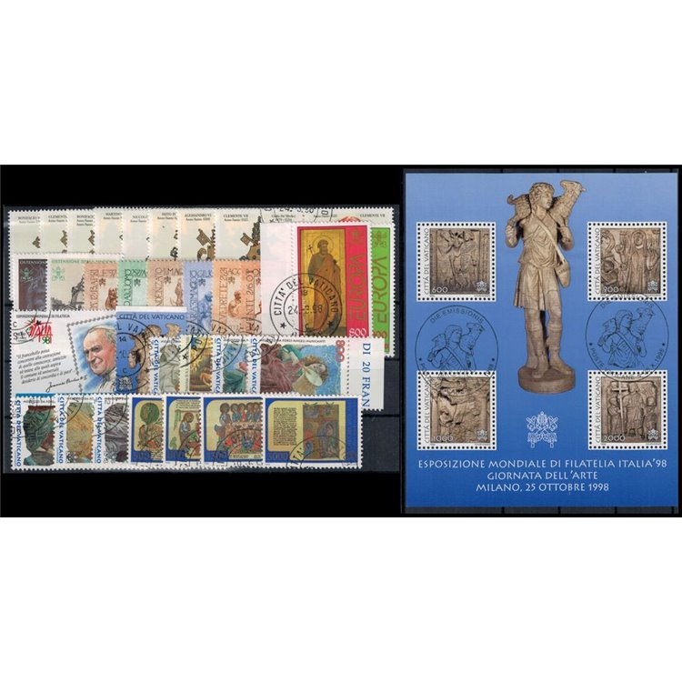VATICAN 1998 Complete Year 31v + 1 s/s us