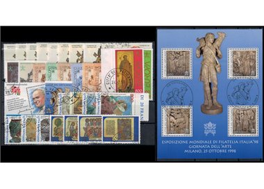 VATICANO 1998 Annata completa 31v + 1 BF us