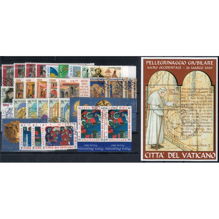 VATICAN 2001 Complete Year 33v + 1 s/s us