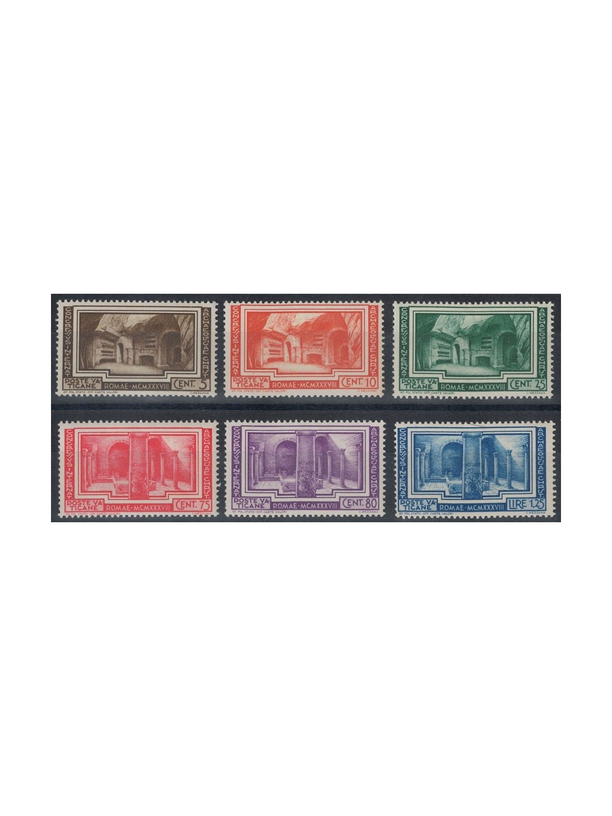 VATICAN 1938 Congress of Archaeology 6v MH*