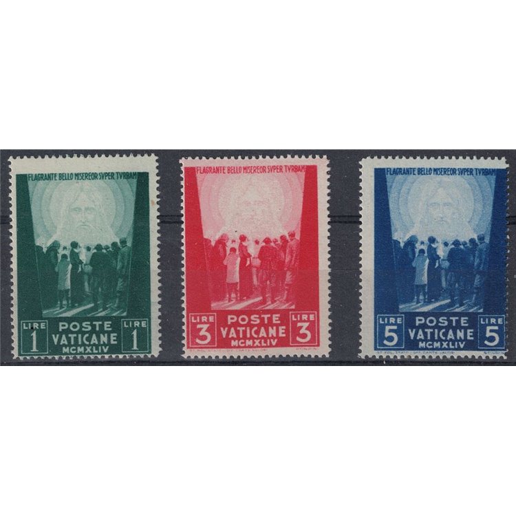 VATICANO 1945 Pro prigionieri, 3ª emissione 3v MNH**