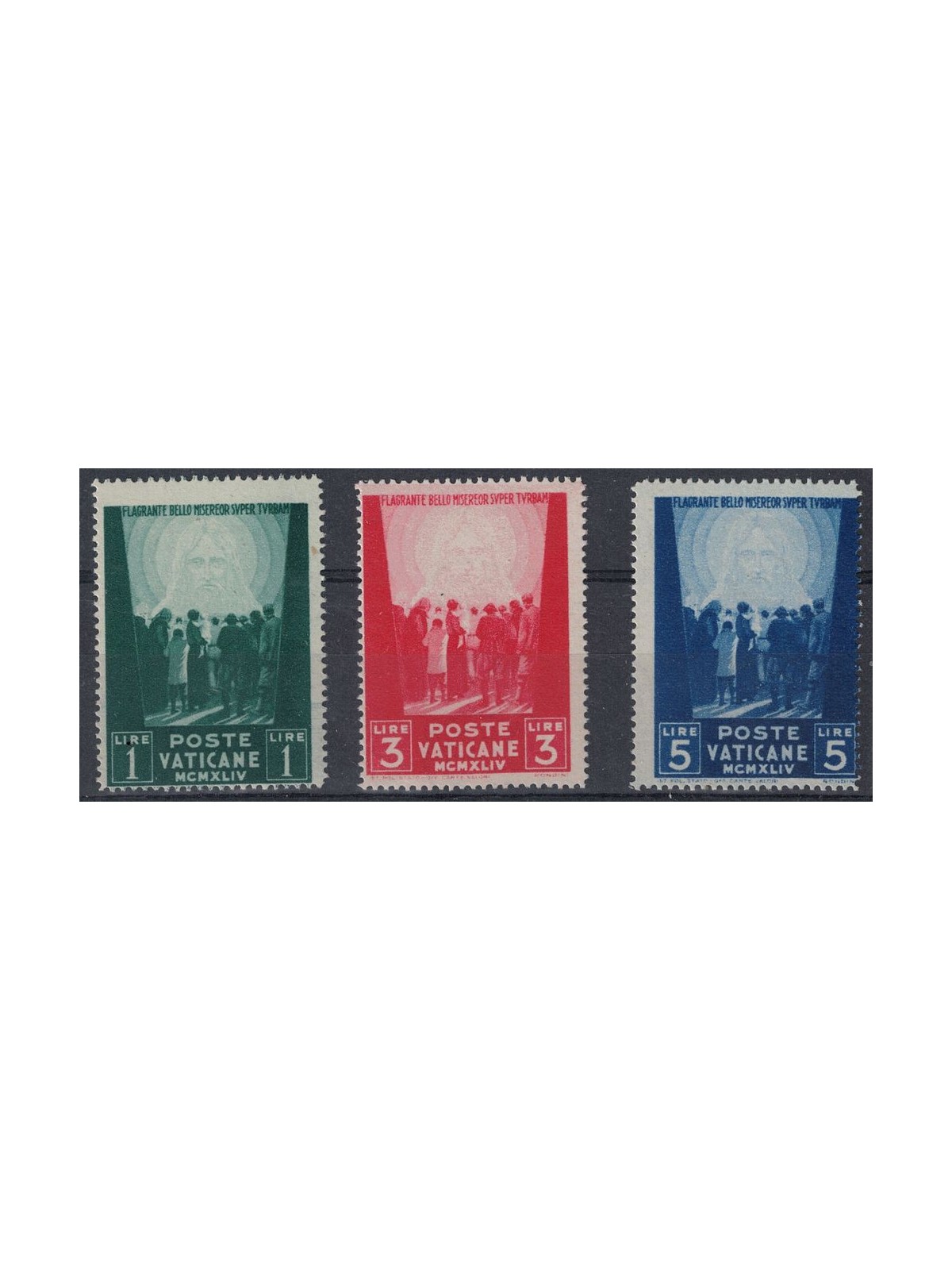 VATICAN 1945 Pro prisoners, 3rd issue 3v MNH**