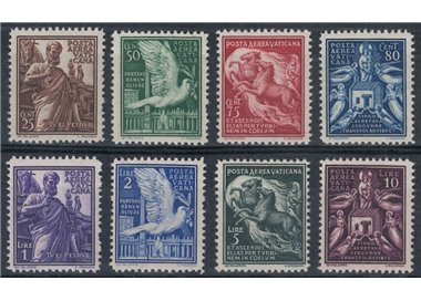 VATICAN 1938 Various subjects (airmail) 8v MH*