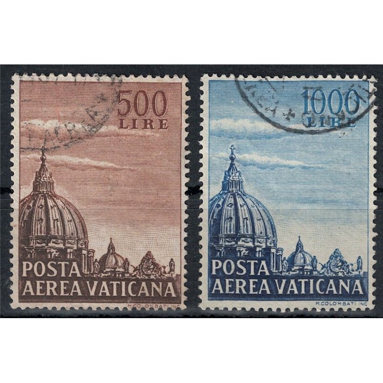 VATICAN 1953 Dome of St. Peter (airmail) 2v us