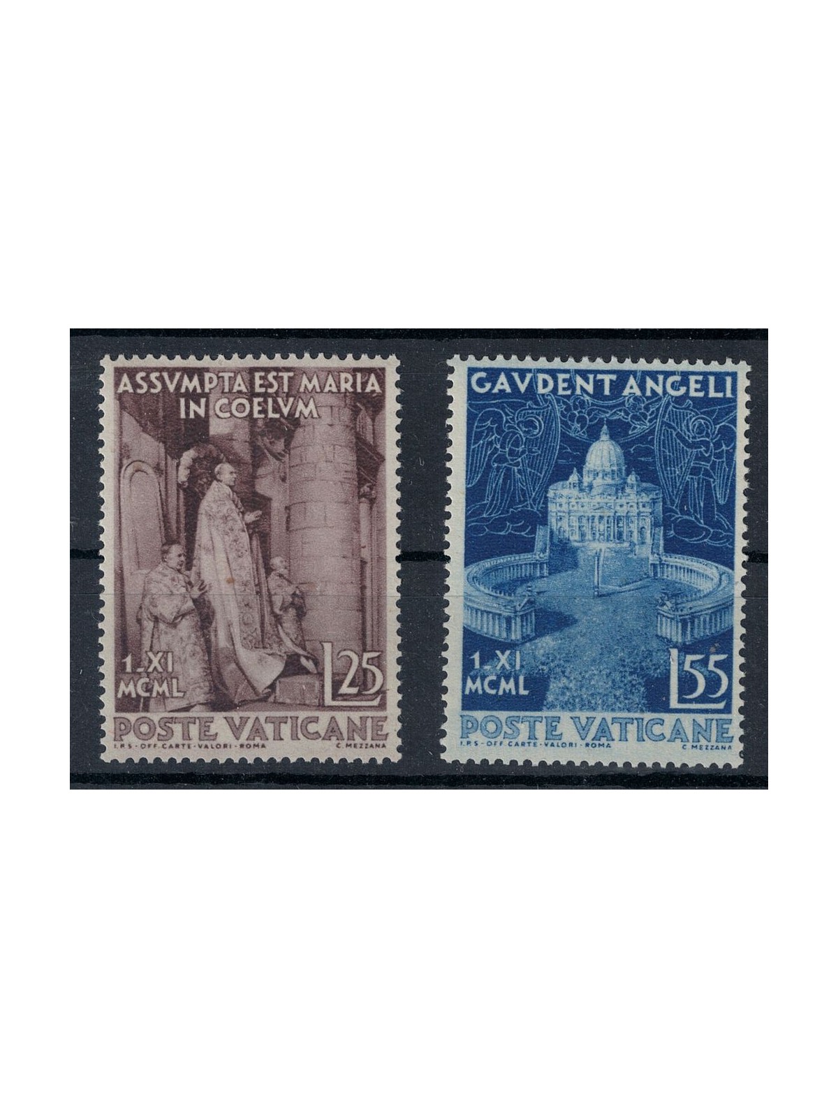 VATICAN 1951 Dogma of the Assumption 2v MNH**