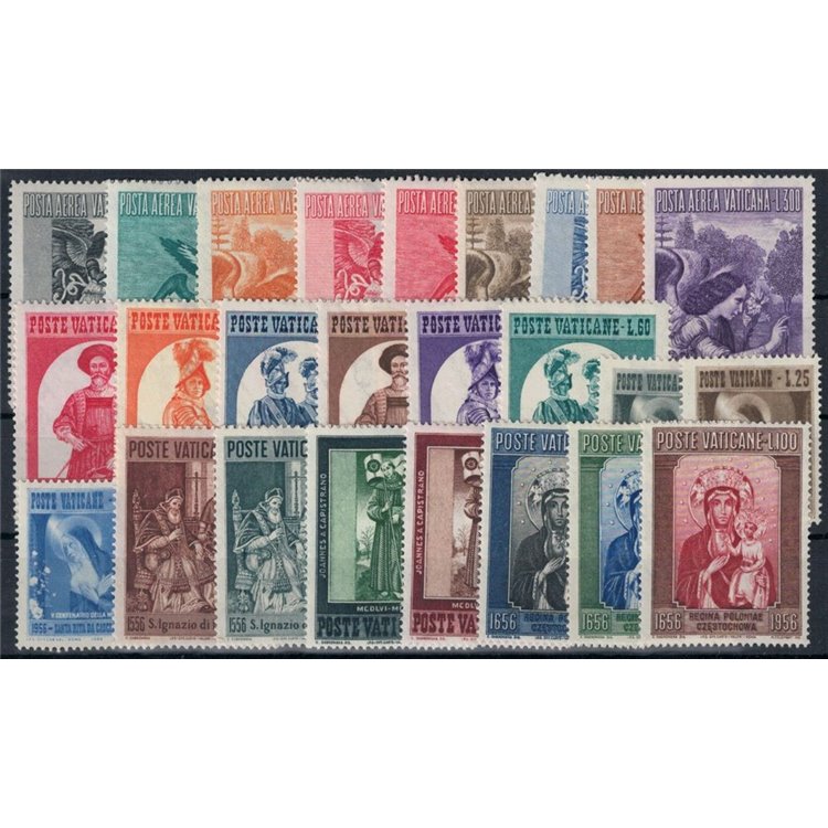 VATICAN 1956 Complete Year 25v MNH**