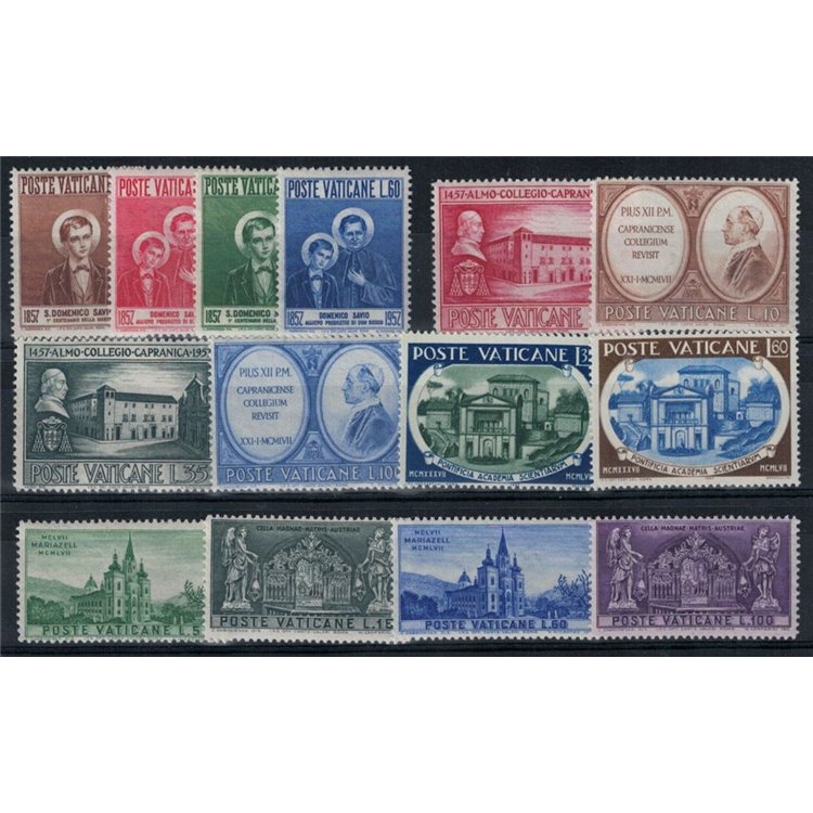 VATICANO 1957 Annata Completa 14v MNH**