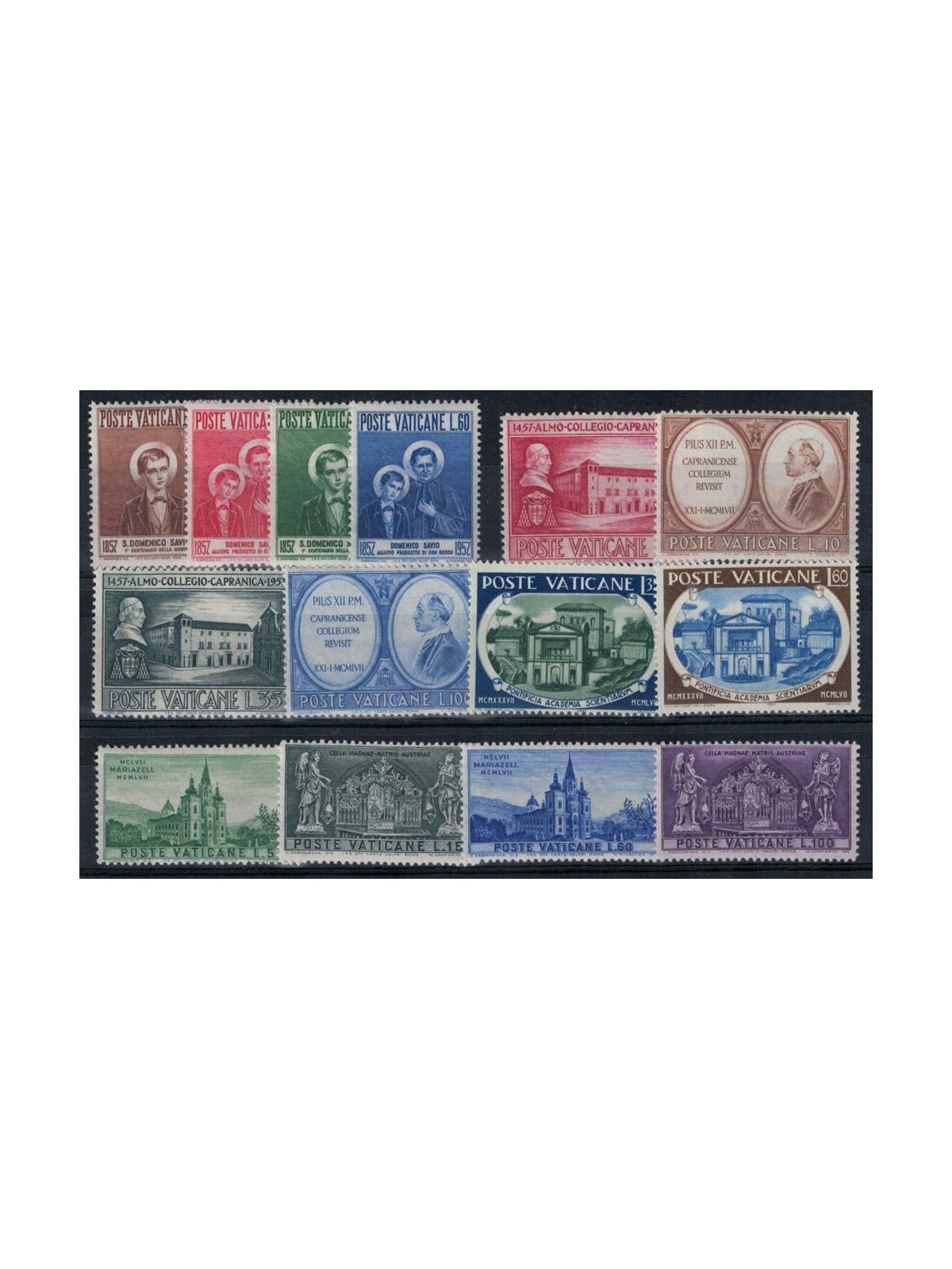 VATICAN 1957 Complete Year 14v MNH**