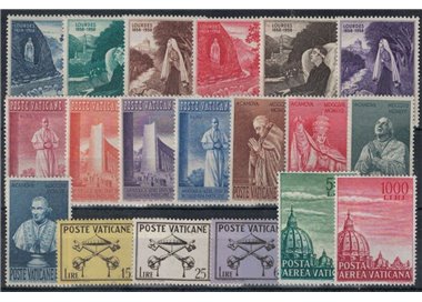 VATICAN 1958 Complete Year 19v MNH**