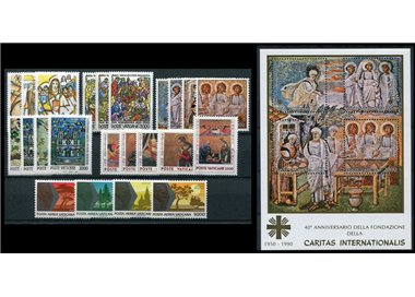 VATICANO 1990 Annata Completa 23v + 1 BF MNH**