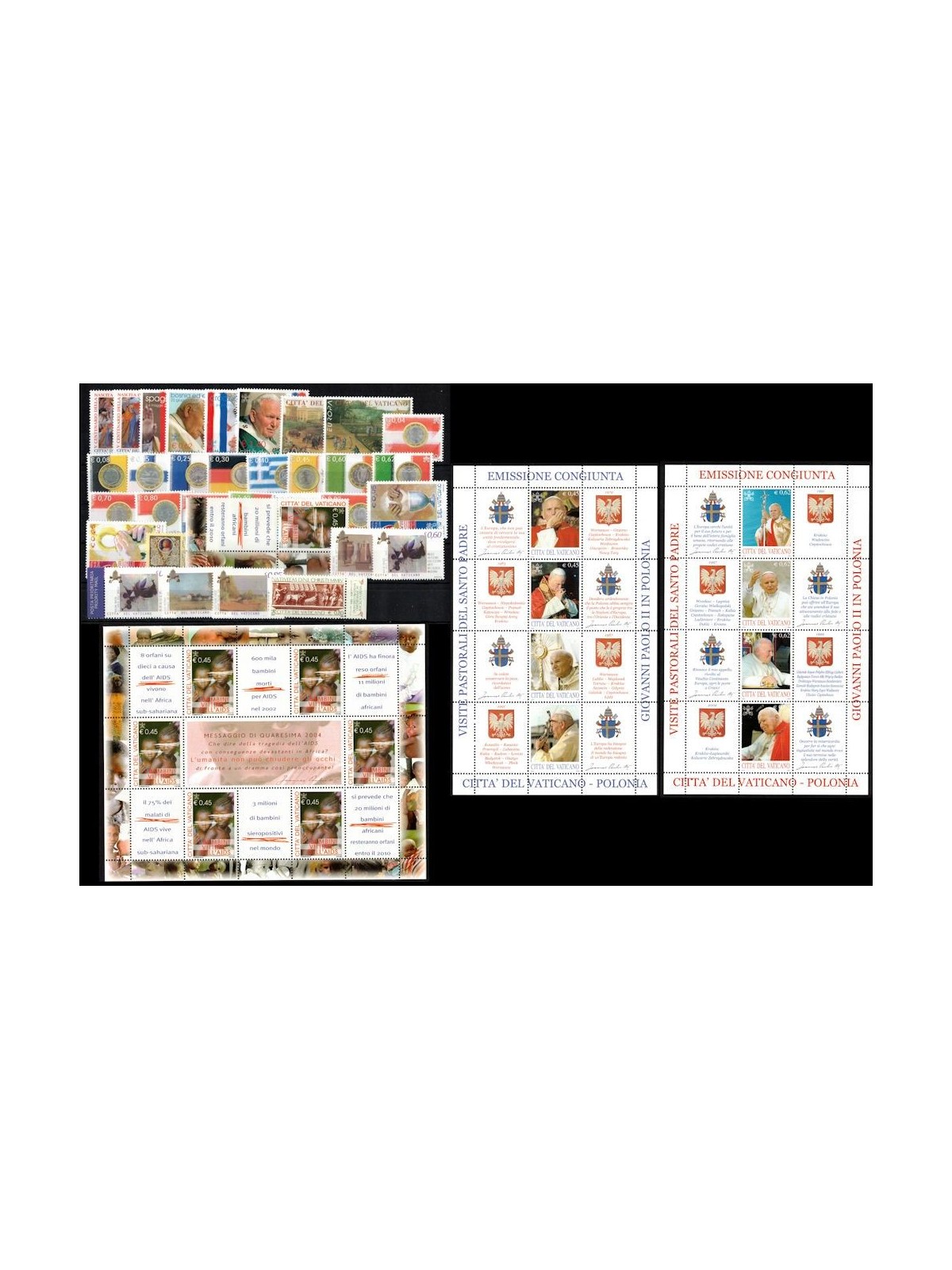 VATICANO 2004 Annata Completa 33v + 3 BF MNH**