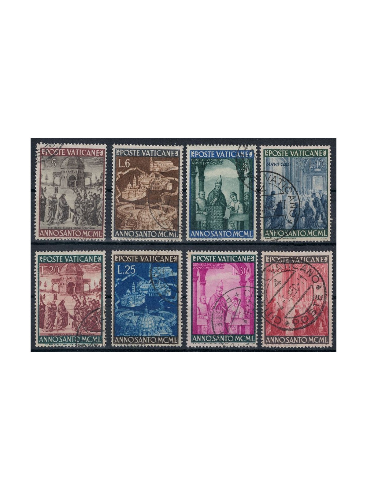 VATICANO 1949 Anno Santo 8v us