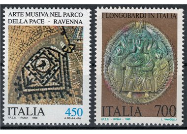 ITALIA 1990 Patrimonio artistico 2v MNH**