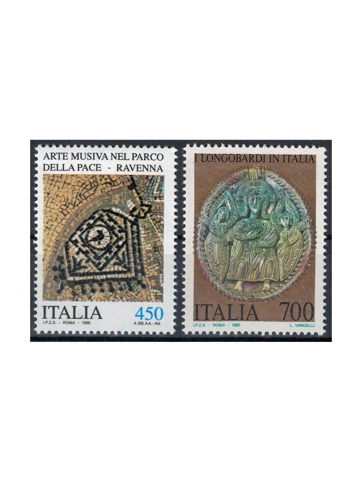 ITALIA 1990 Patrimonio artistico 2v MNH**