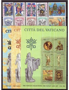 VATICAN 1983 Complete Vintage 10v + 3 s/s MNH**