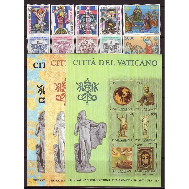 VATICAN 1983 Complete Vintage 10v + 3 s/s MNH**