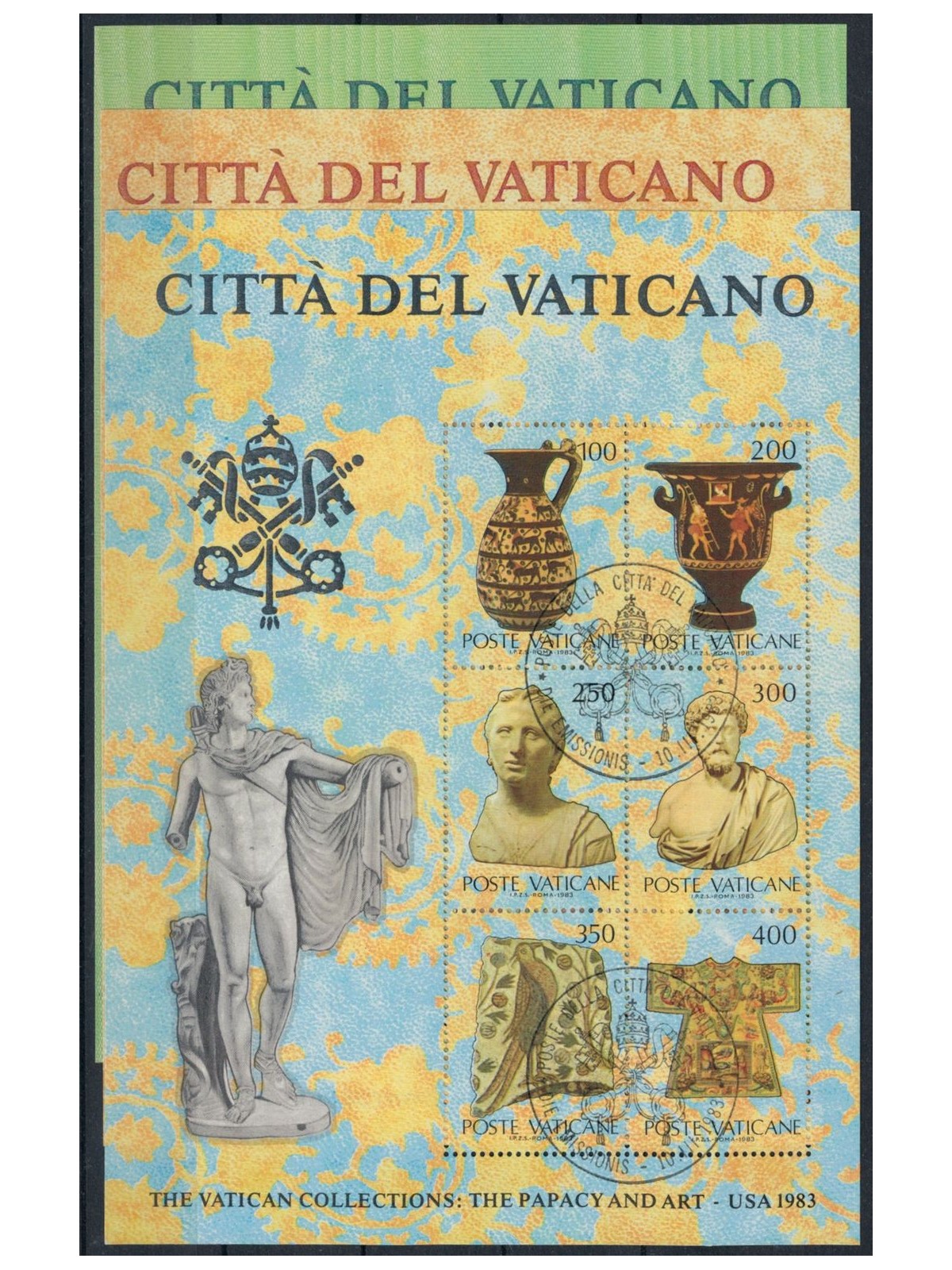 VATICAN 1983 Vatican Art Collections in the USA 3 s/s us