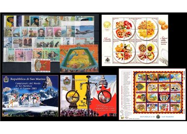 SAN MARINO 2003 Complete Year 37v + 4 s/s MNH**