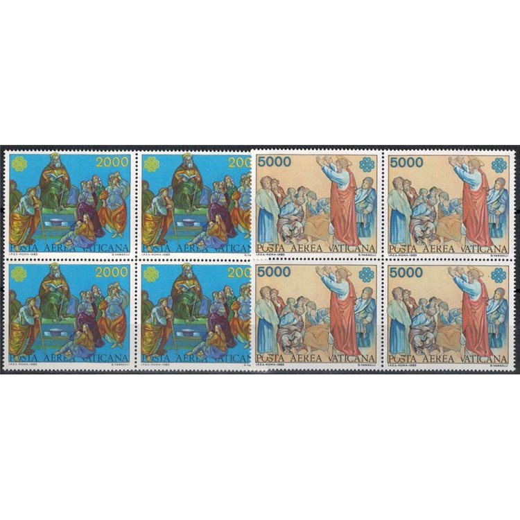 VATICANO 1983 Comunicazioni (posta aerea) 2v in quartina MNH**