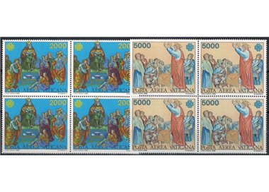 VATICAN 1983 Communications (airmail) 2v in block of four MNH**