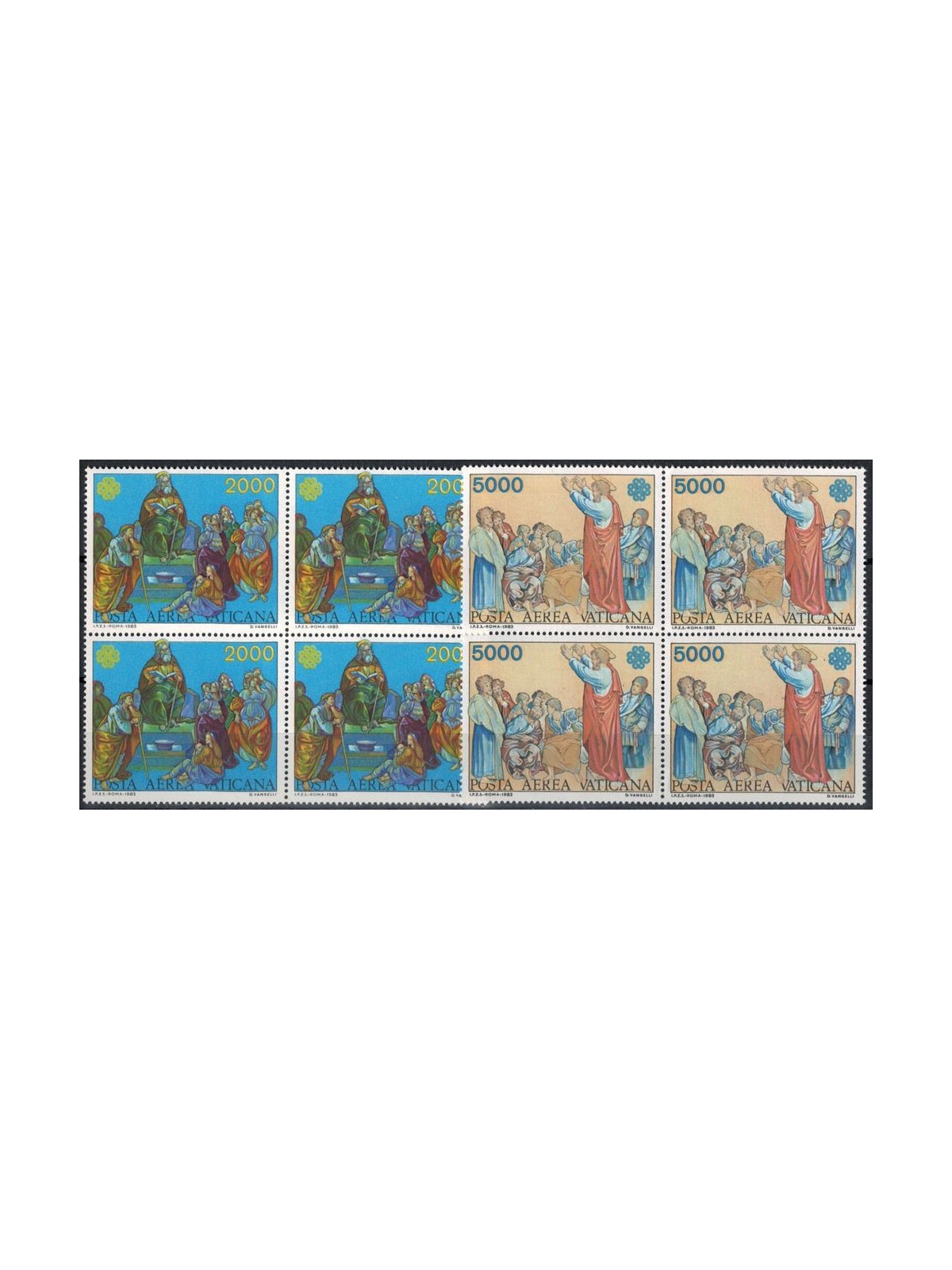 VATICANO 1983 Comunicazioni (posta aerea) 2v in quartina MNH**
