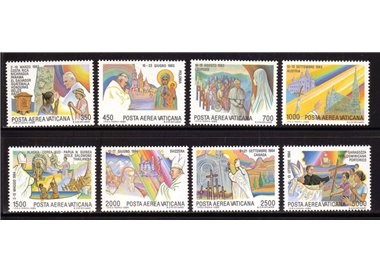 VATICANO 1986 Viaggi di Giovanni Paolo II 8v MNH**