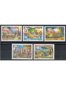 VATICAN 1988 Travels of John Paul II (airmail) 5v MNH**